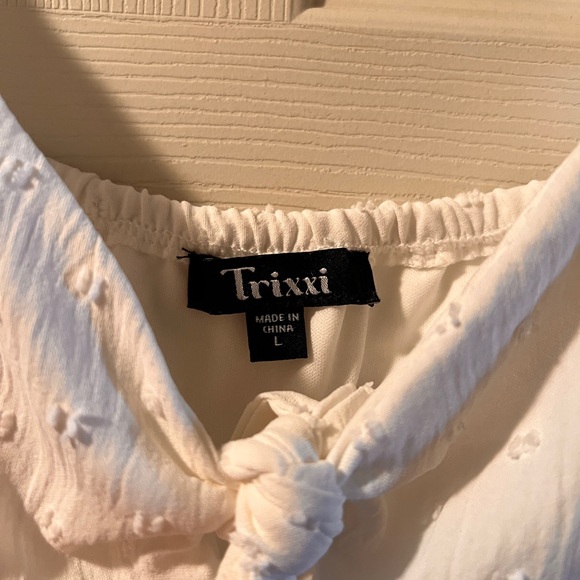 Trixxi Ivory Knot-Front Dress - Picture 2 of 2